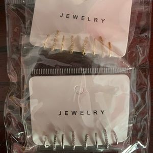 2 pairs of cuff claw earrings for pierced ears